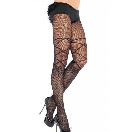 Leg Wrap Patterned Tights