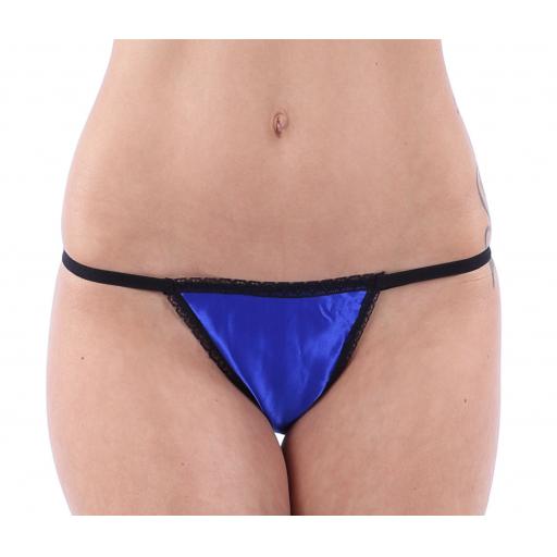 Sexy Black, Red, Blue or Purple Satin G String