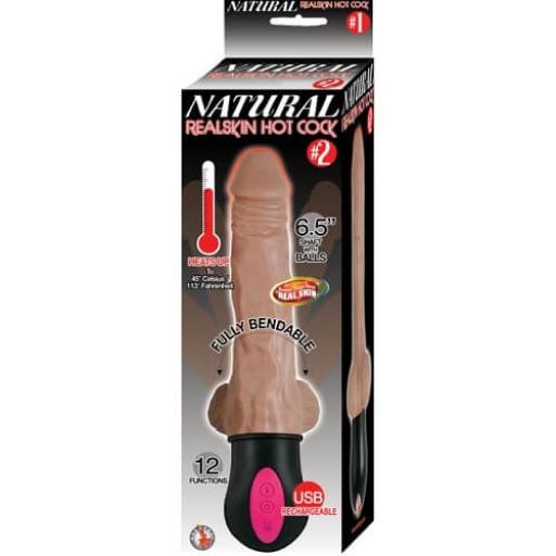Realistic Warming 6.5 inch Vibrating Dildo with Balls